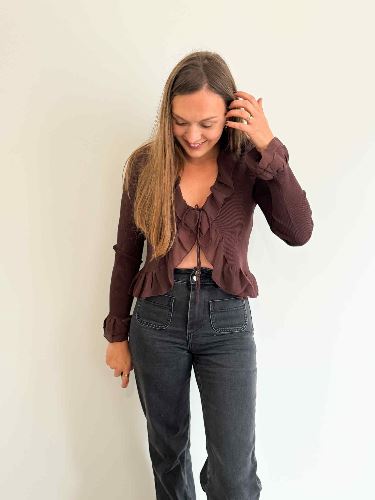 Gilet marron chocolat