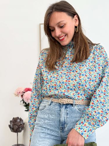 Chemisier col victorien style liberty
