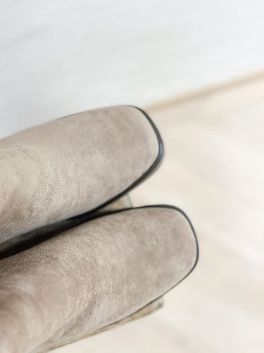 Bottines suédine - Taupe