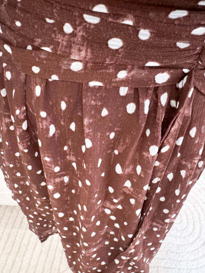 Robe fluide marron terracotta