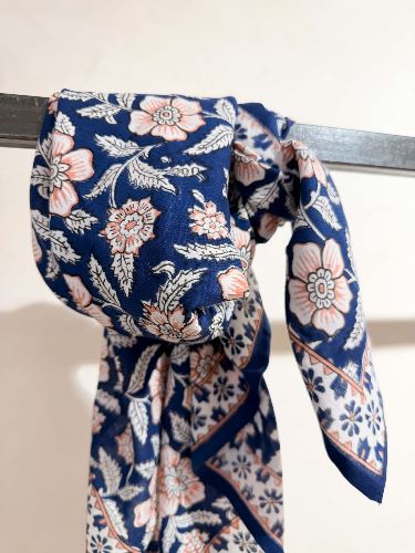 Foulard Dheli Cobalt 100 cm