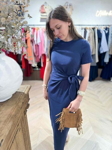 Robe T-shirt bleu marine