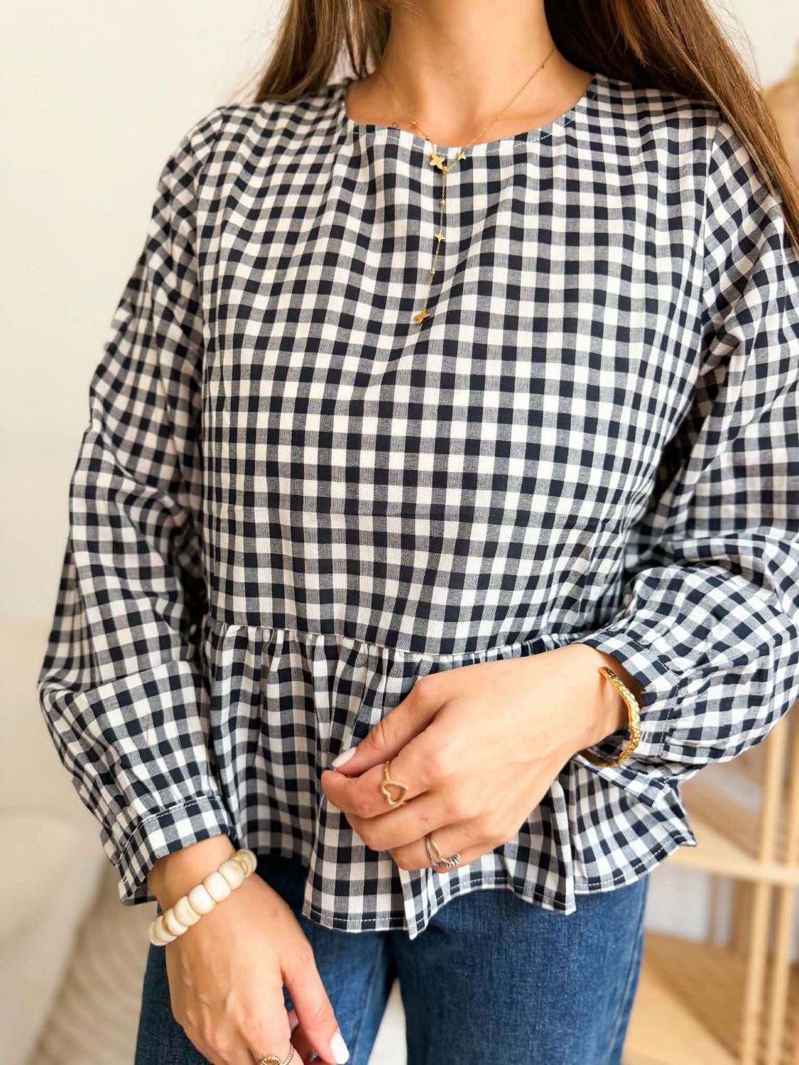 Blouse vichy - Marine