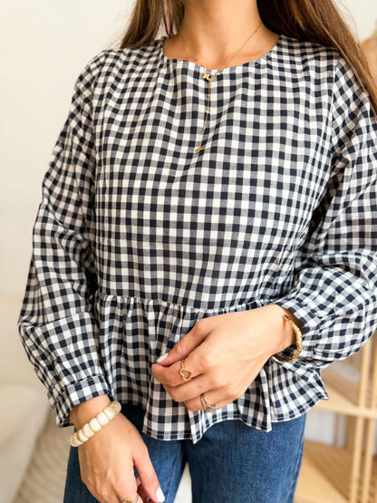 Blouse vichy - Marine