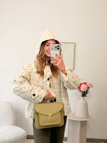 Imper à fleurs - Capuche reversible