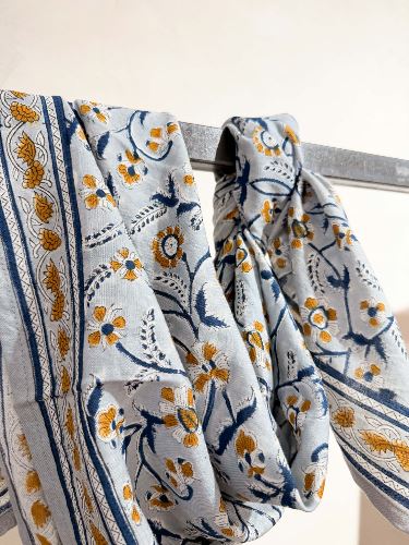 Foulard Dheli Bleuet 100 cm