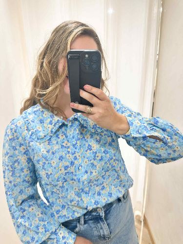 Chemise liberty bleu ciel