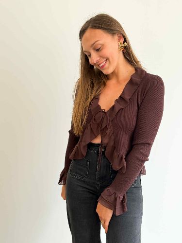 Gilet marron chocolat