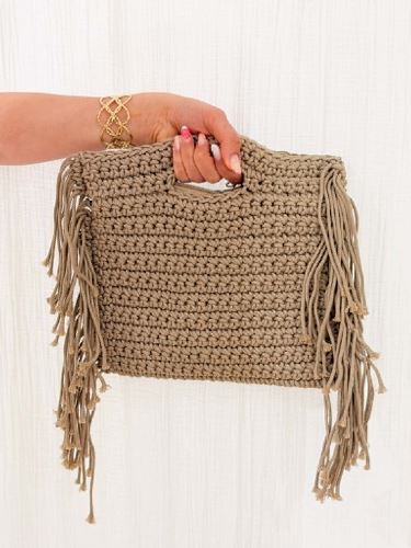 Sac macramé taupe - Marie