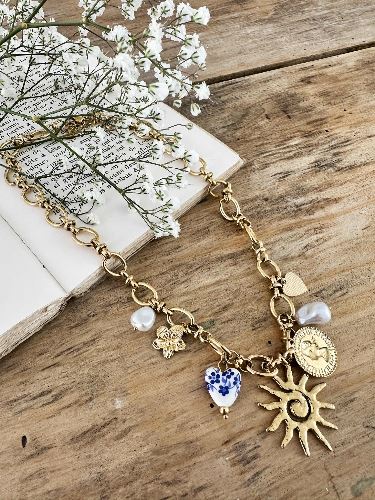 Collier breloques grèce