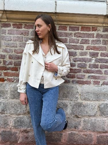 Trench beige lin