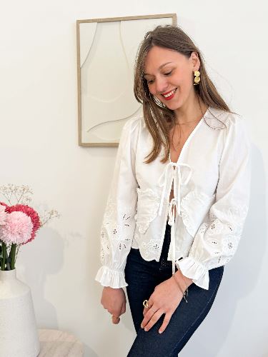 Blouse blouse à nouer - Coeur