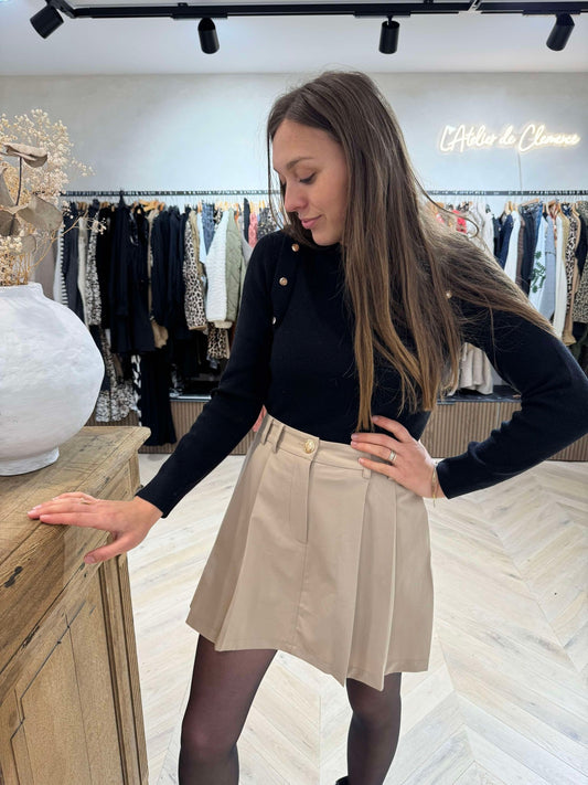 JUPE SHORT BEIGE