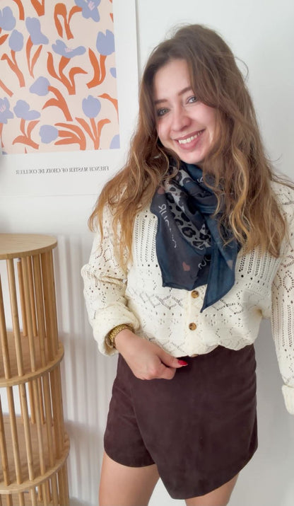 Foulard marine - Amour