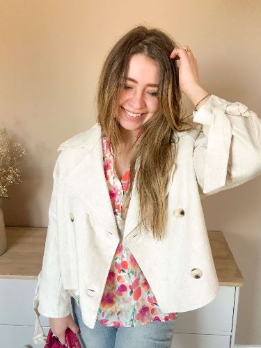 Trench beige lin