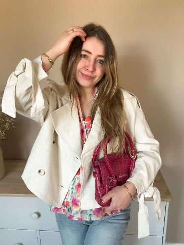 Trench beige lin
