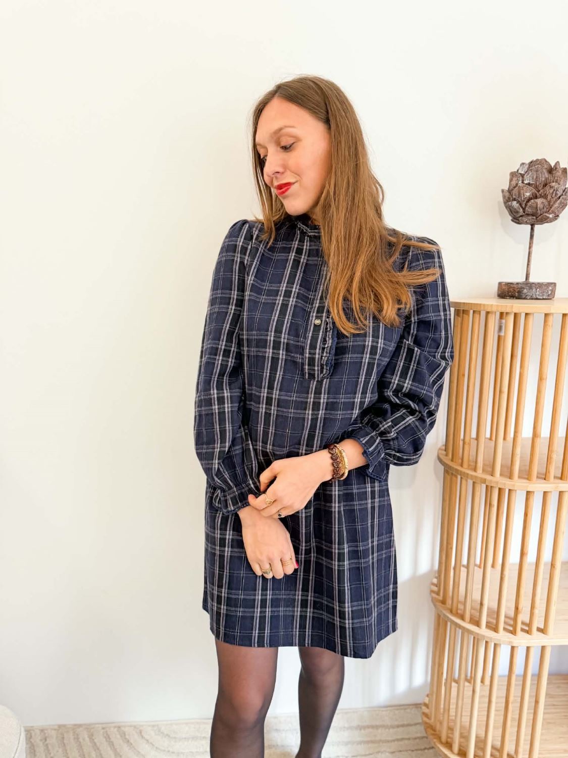 Robe à carreaux - Marine
