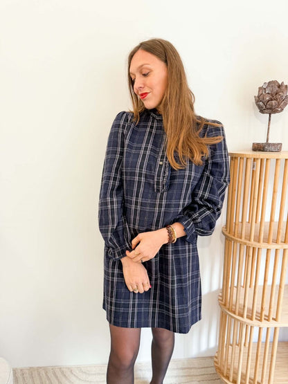 Robe à carreaux - Marine