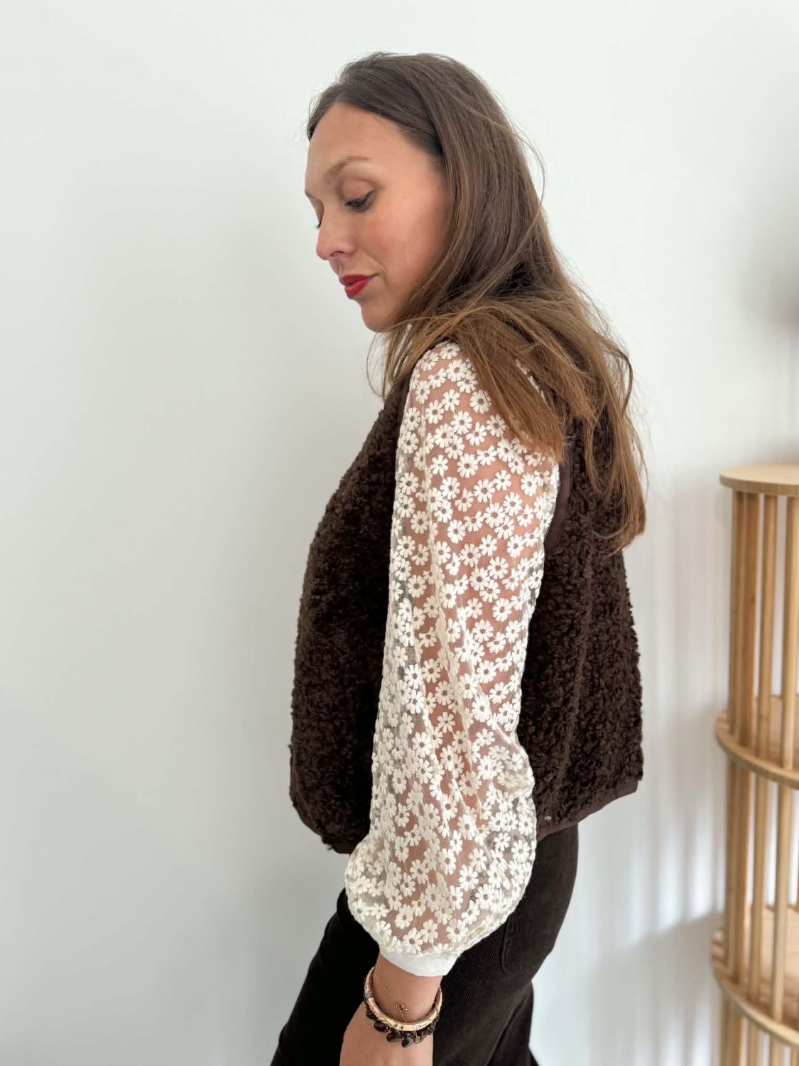 Blouse dentelle marguerite