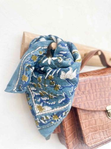 Foulard Delhi Céladon 50 cm