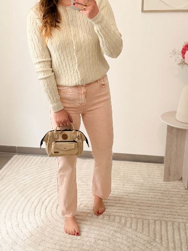 Pull gilet noeud bordeau