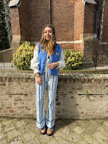 Gilet bouclette - Bleu