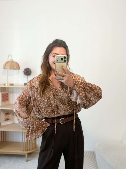 Pantalon fluide chocolat