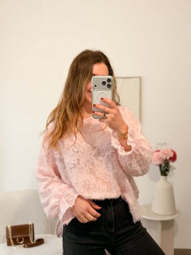 Blouse rose fluide