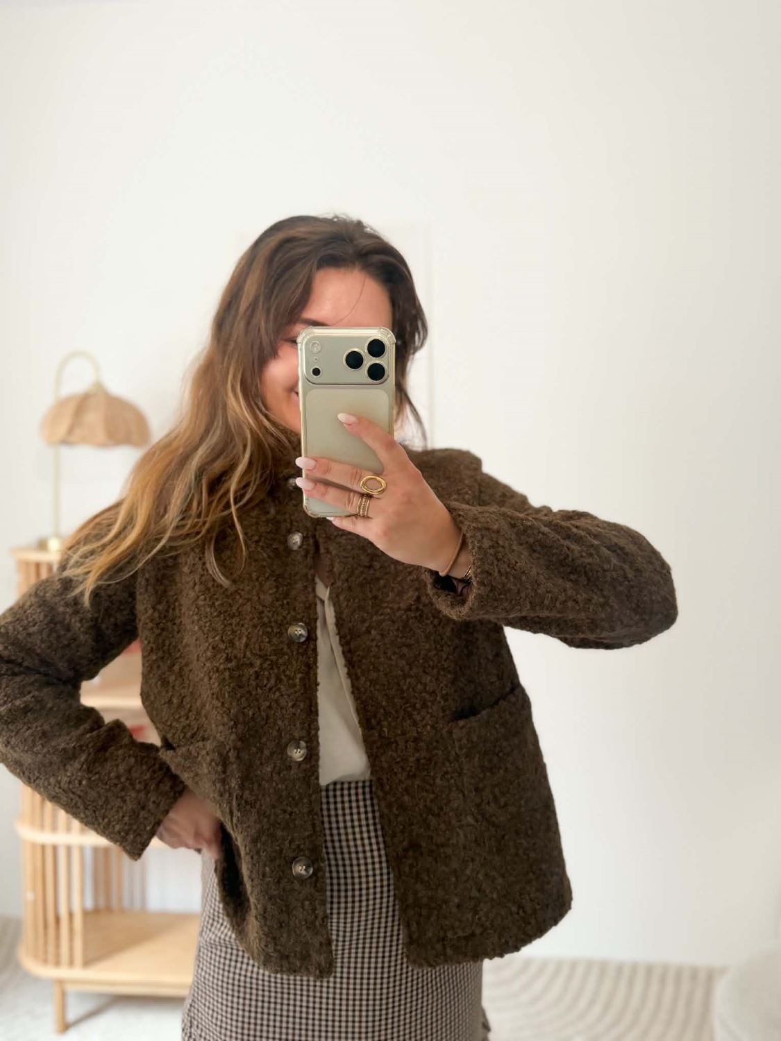 Veste bouclette marron