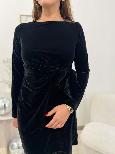 Robe velours - Noir