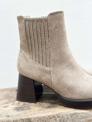 Bottines suédine - Taupe