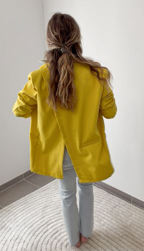 Blazer Justine - Face dos - Vert moutarde