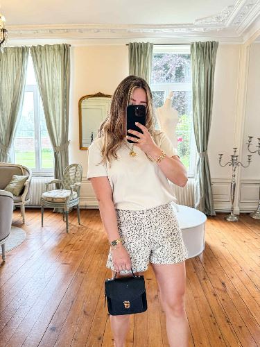 Short leopard beige