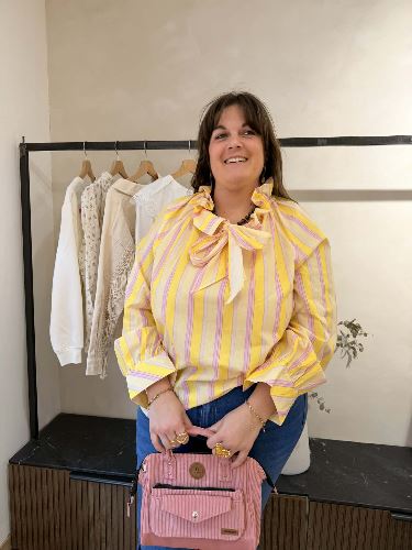 Blouse Joy - Rose et jaune