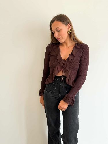 Gilet marron chocolat