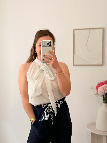 Pantalon fluide - Bleu marine