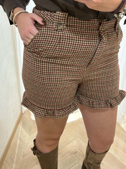 Short à carreaux volants