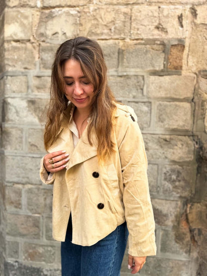 Trench court suedine beige