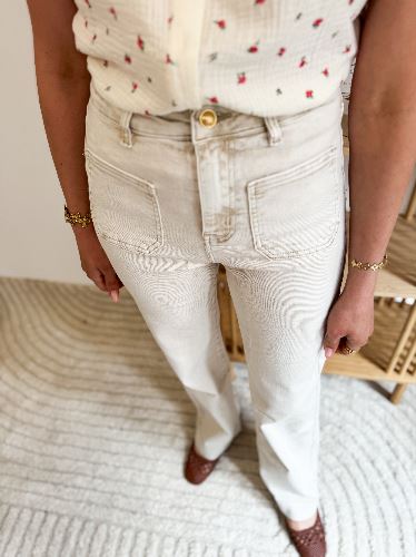 Wide leg beige