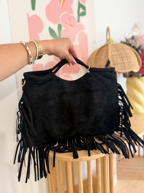 Sac à franges gaston noir