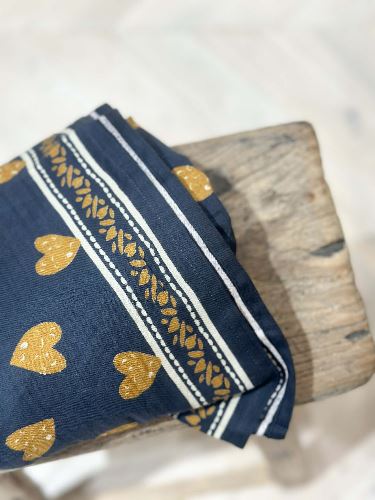 Foulard - Coeur sauvage marine