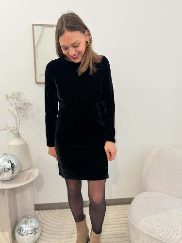 Robe velours - Noir