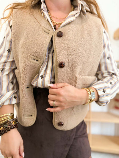 Gilet reversible - Beige