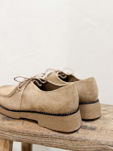 Derbies mocassins taupe