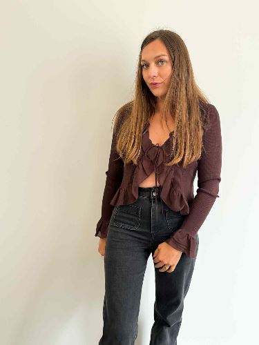 Gilet marron chocolat