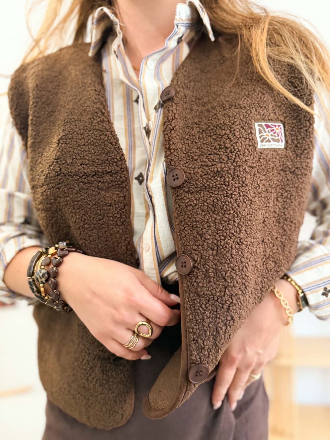 Veste bouclette chocolat