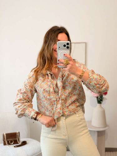 Chemisier col victorien style liberty