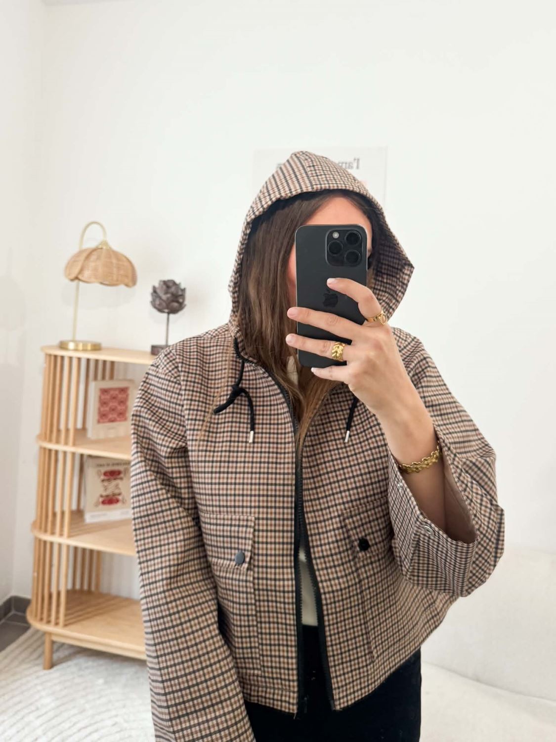 Parkas à carreaux - Beige