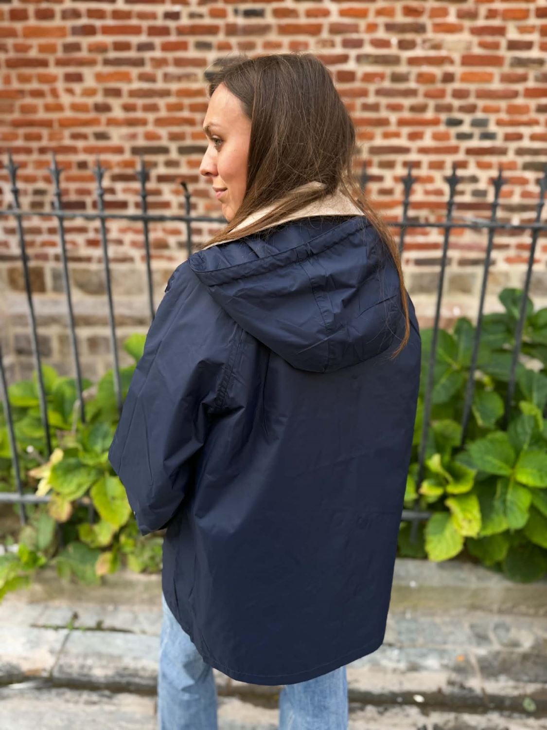 Imper reversible taupe / bleu marine