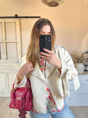 Trench beige lin